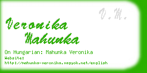 veronika mahunka business card